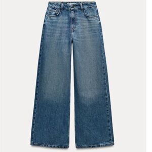 Zara high rise wide leg jeans